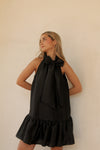 Midnight Black Bow Dress