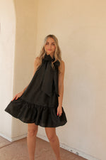 Midnight Black Bow Dress