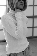 Taylor Textured Cotton Turtleneck Sweater