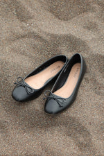 Nappa Black Bow Ballet Flats-FINAL SALE