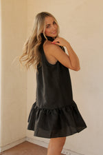 Midnight Black Bow Dress