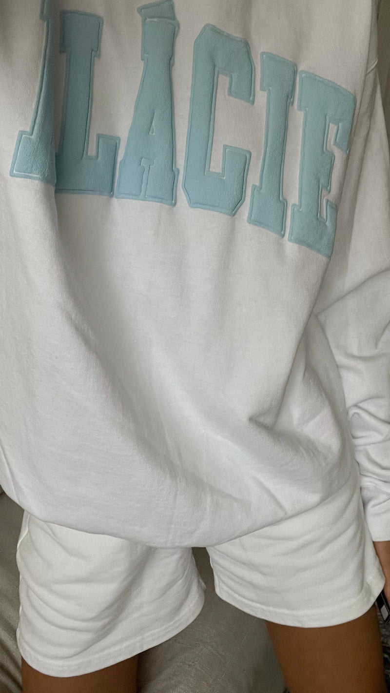 Baby Blue Varsity Sweatshirt