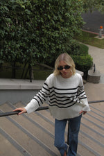 Bri Ribbed Stripe Sweater -FINAL SALE