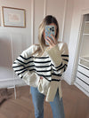 Bri Ribbed Stripe Sweater -FINAL SALE