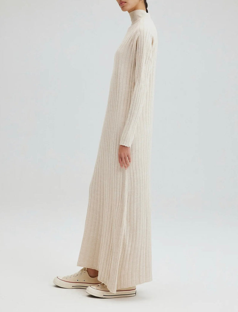 Payton Turtleneck Ribbed Knit Dress