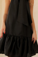 Midnight Black Bow Dress