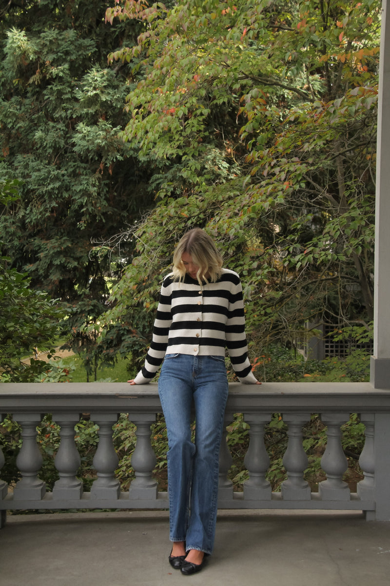 Hope Stripe Knit Cardigan