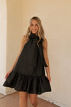 Midnight Black Bow Dress