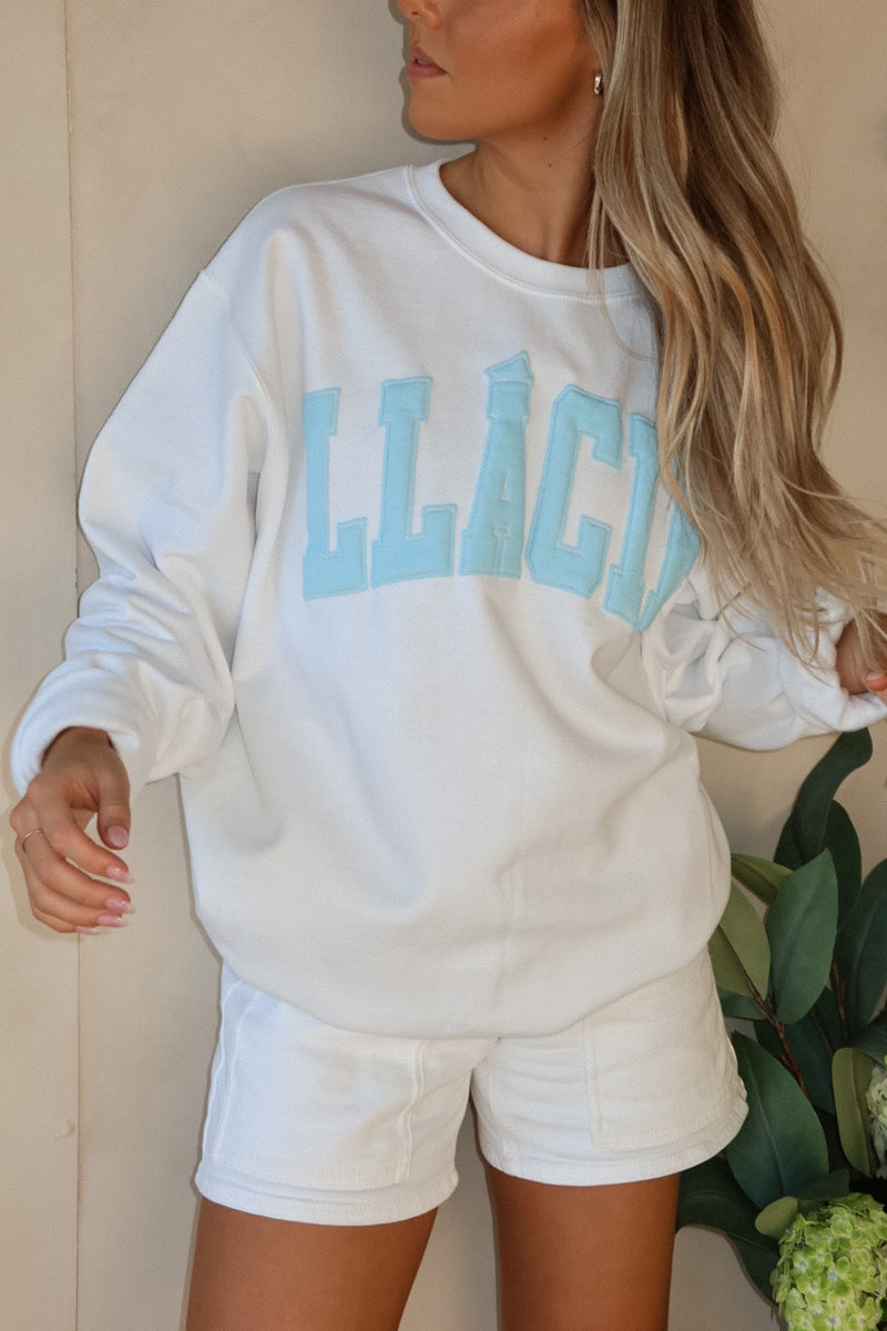 Baby Blue Varsity Sweatshirt