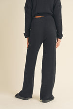 Connie Black Pants and Asymmetrical Cut Sweater Set - FINAL SALE