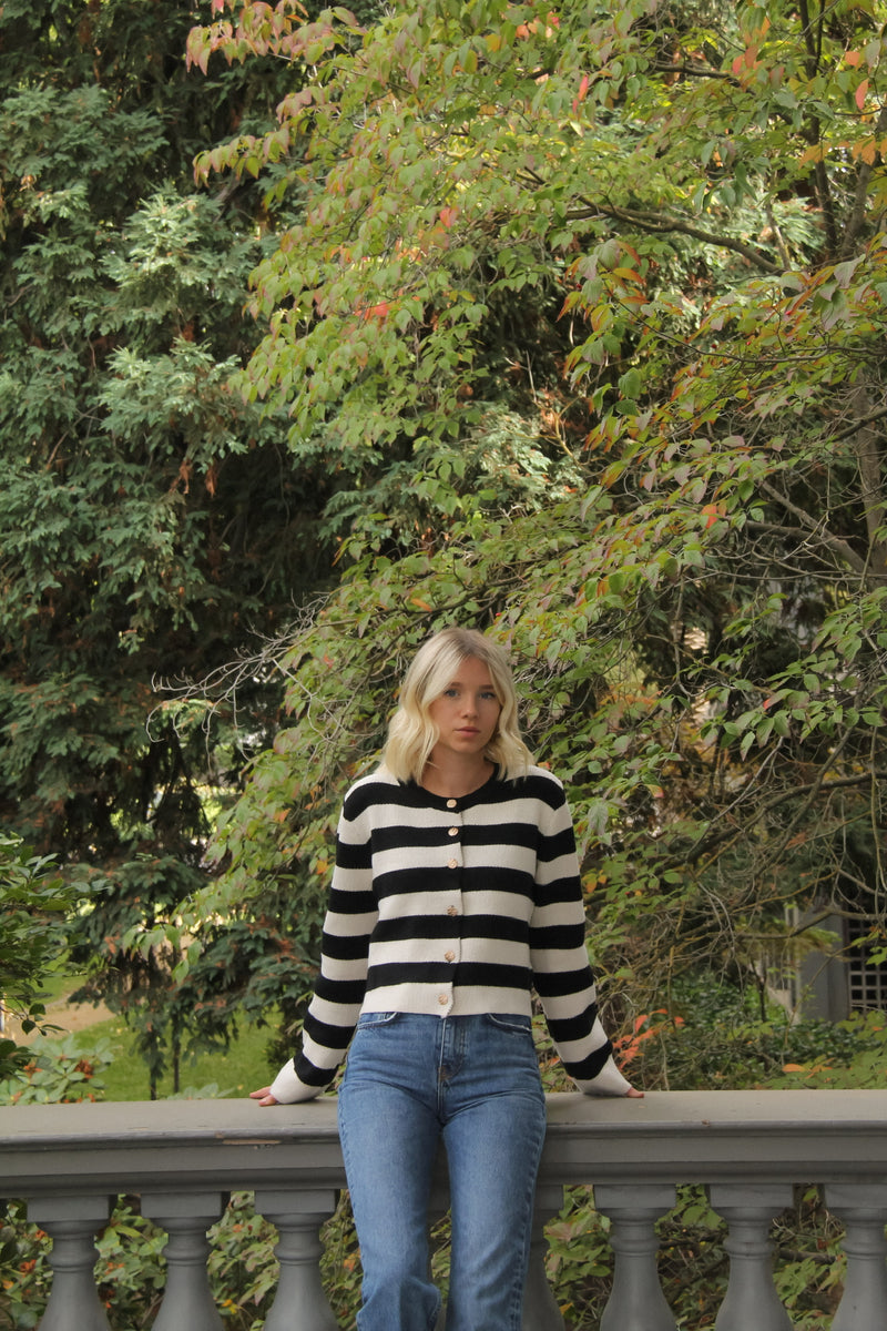 Hope Stripe Knit Cardigan