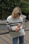 Bri Ribbed Stripe Sweater -FINAL SALE