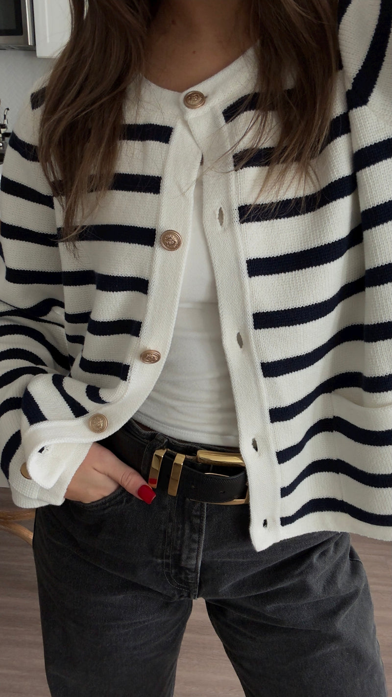 Johnny Stripe Cardigan