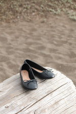 Nappa Black Bow Ballet Flats-FINAL SALE