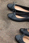 Nappa Black Bow Ballet Flats-FINAL SALE