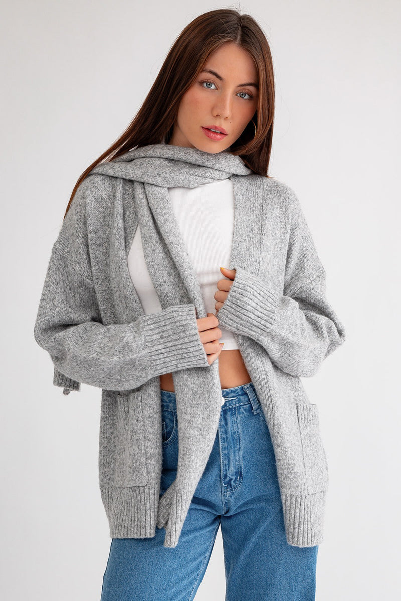 Nova Scarf Collar Cardigan