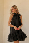 Midnight Black Bow Dress