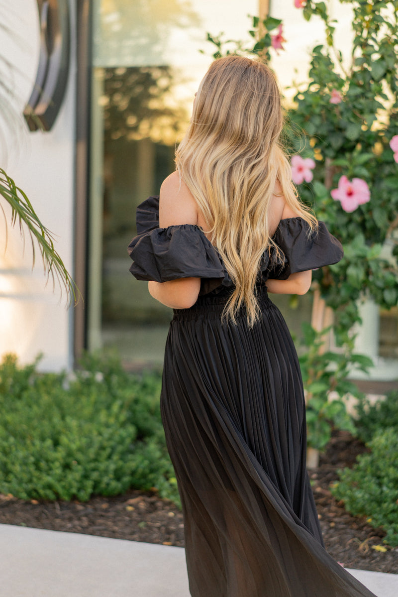 Anya Black Pleated Skirt- FINAL SALE