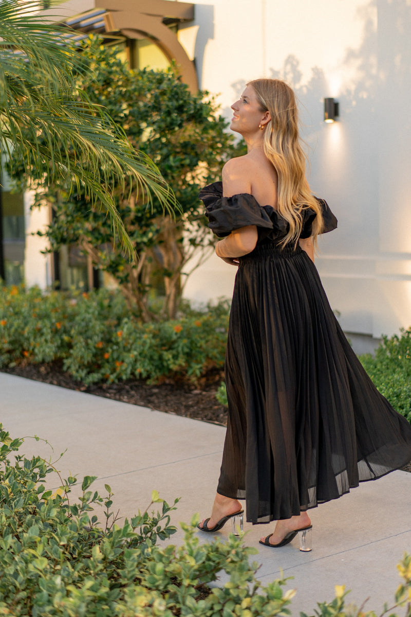 Anya Black Pleated Skirt- FINAL SALE