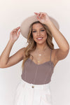 Emelie Mocha Crop Top - LLACIE 