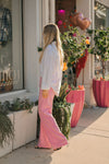 Alice Pink Wide Leg Slacks- FINAL SALE