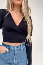 Gloomy Black Back Bow Top - LLACIE 