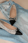 Tweed Black Ballet Flats- FINAL SALE