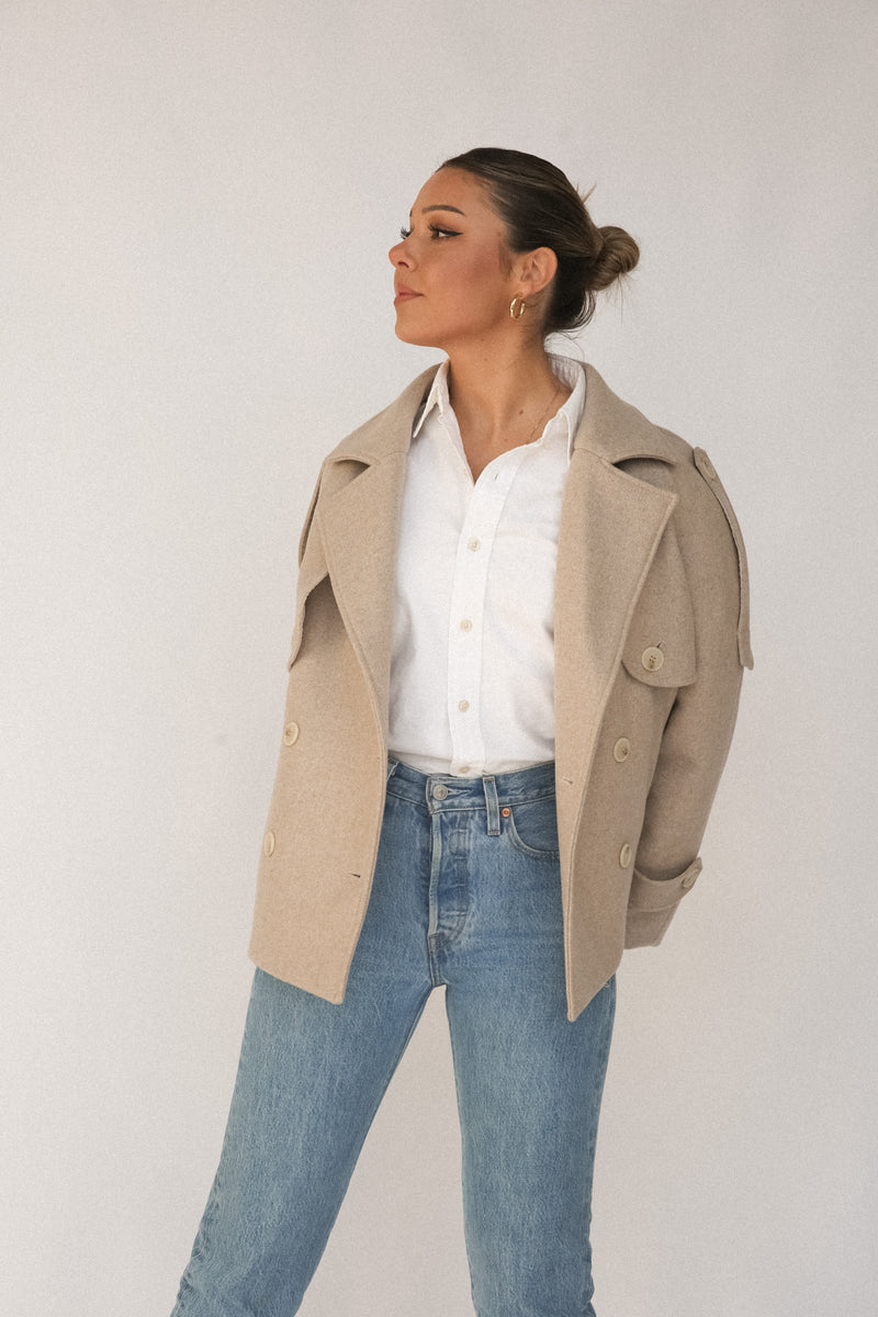 Matty Wool Mid-trench Jacket- FINAL SALE