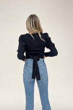 Gloomy Black Back Bow Top - LLACIE 