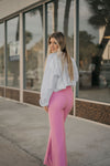 Alice Pink Wide Leg Slacks- FINAL SALE