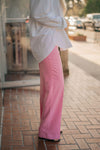 Alice Pink Wide Leg Slacks- FINAL SALE