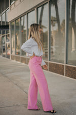 Alice Pink Wide Leg Slacks- FINAL SALE